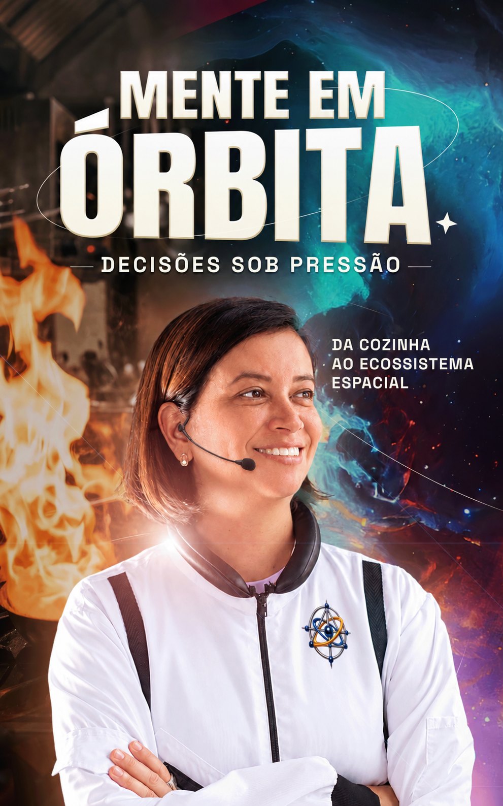 Capa do livro Mente em &Oacute;rbita: Decis&otilde;es sob Press&atilde;o. Da cozinha ao ecossistema espacial, de Leka Hattori